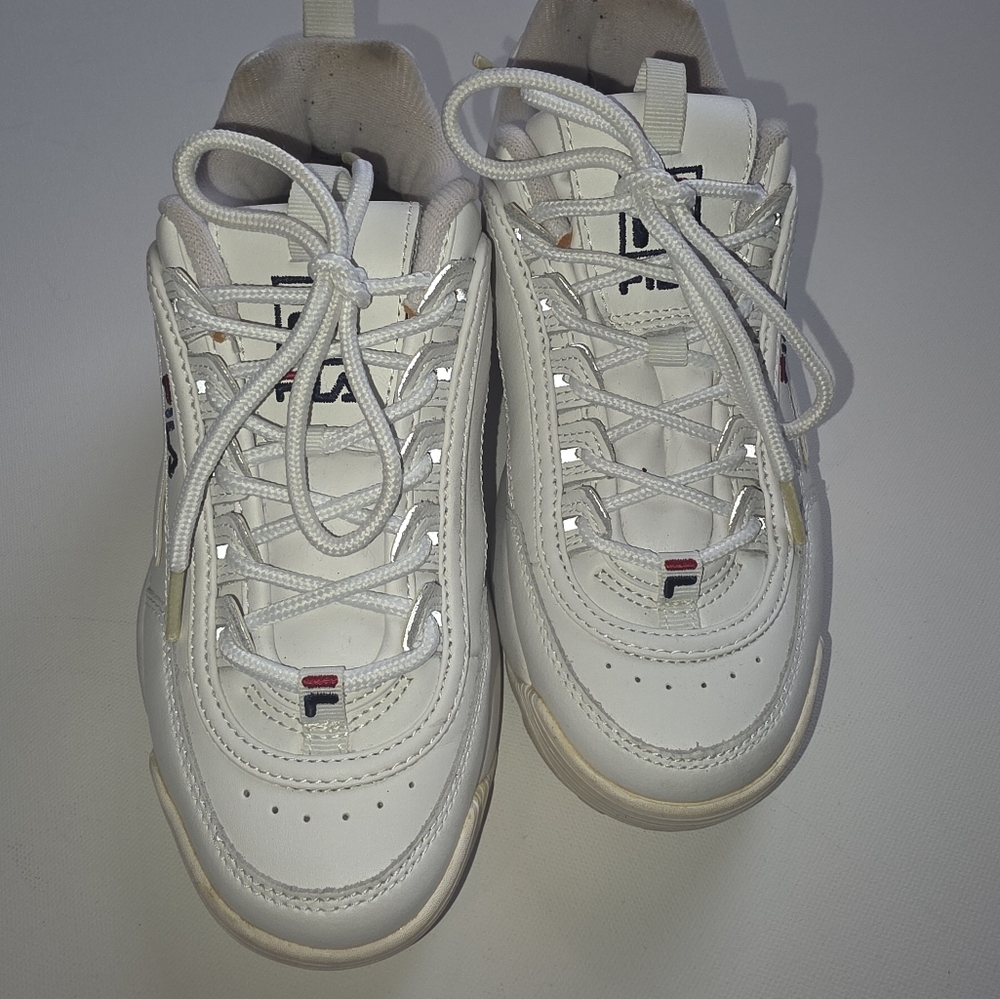 Fila Disruptor White Athletic Shoes 7.5 - Picture 2 of 2
